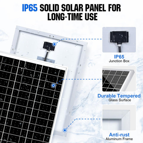 Eco-Worthy adjustable mount bracket enabling optimal sun angle.