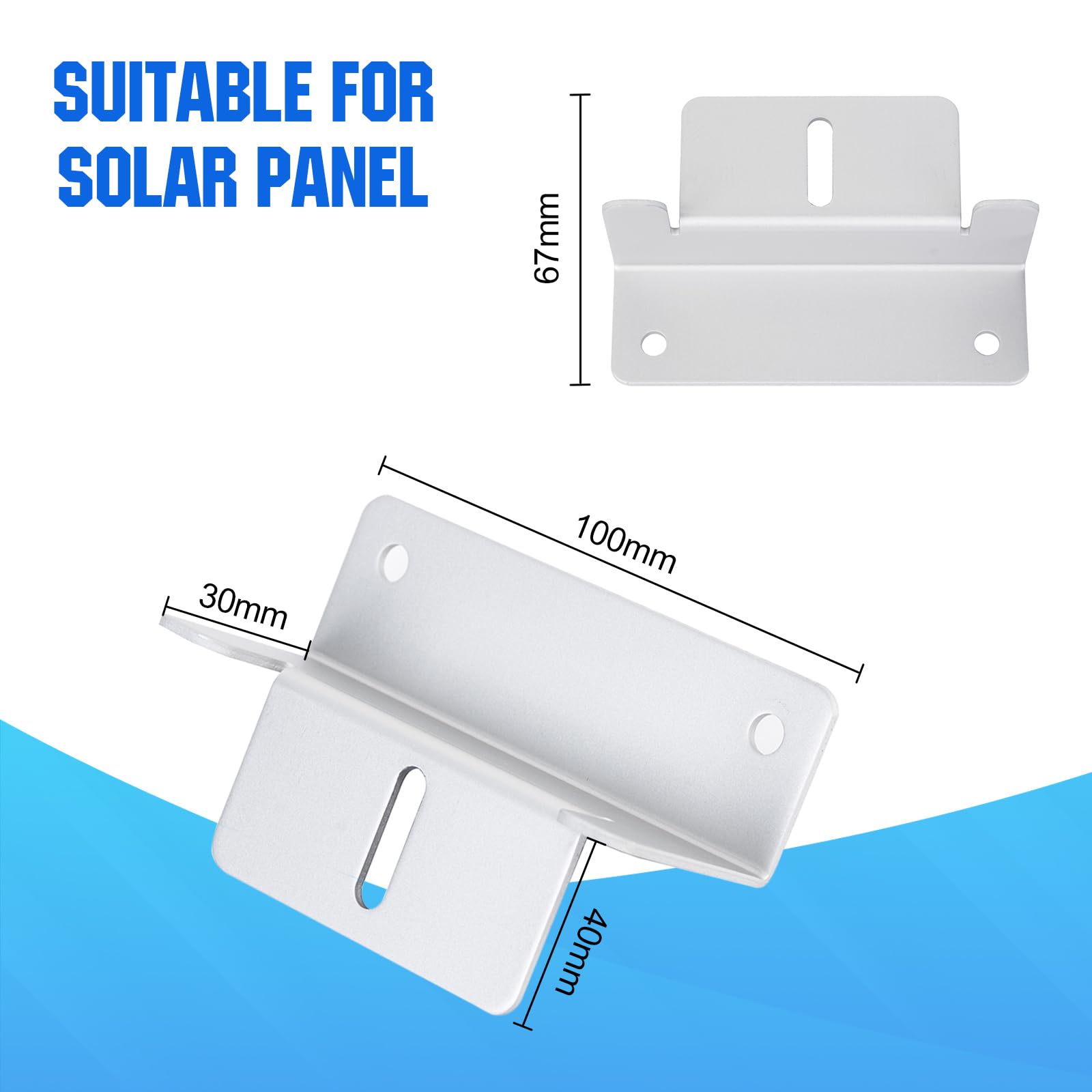 Eco-Worthy aluminum mounting brackets close-up showing robust construction