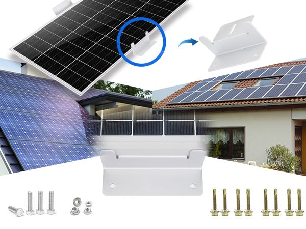 Eco-Worthy brackets supporting multiple panel sizes on an RV wall
