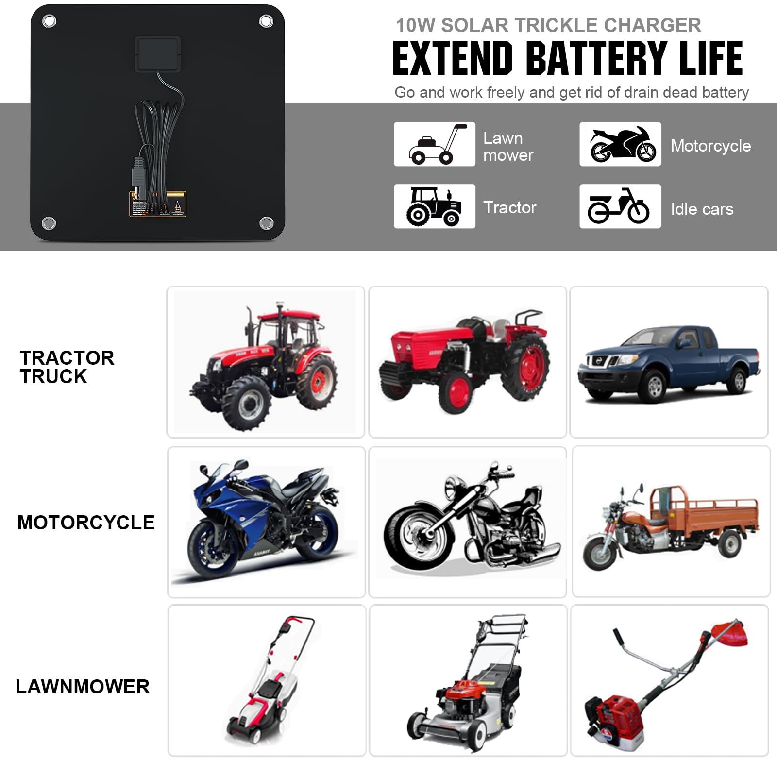 Outdoor-capable Eco-Worthy panel with frosted surface for durability.