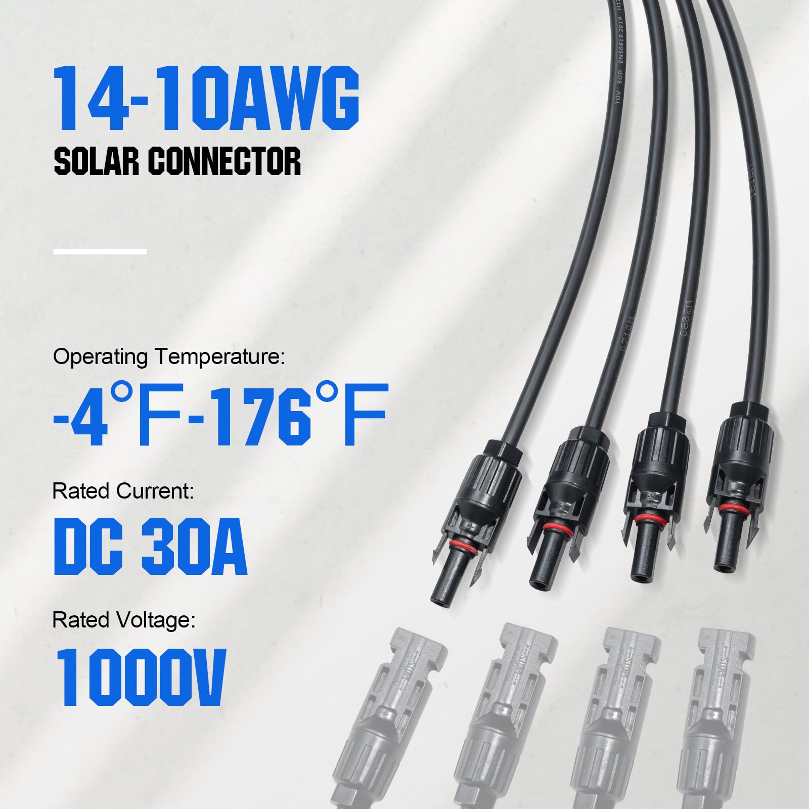 Eco-Worthy IP67 waterproof Y-branch for rugged outdoor performance.