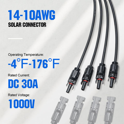 Eco-Worthy IP67 waterproof Y-branch for rugged outdoor performance.