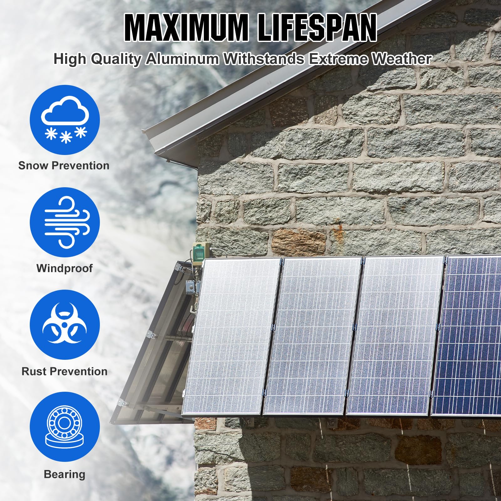 Eco-Worthy M8 hex-cap bolts reinforce stable attachment