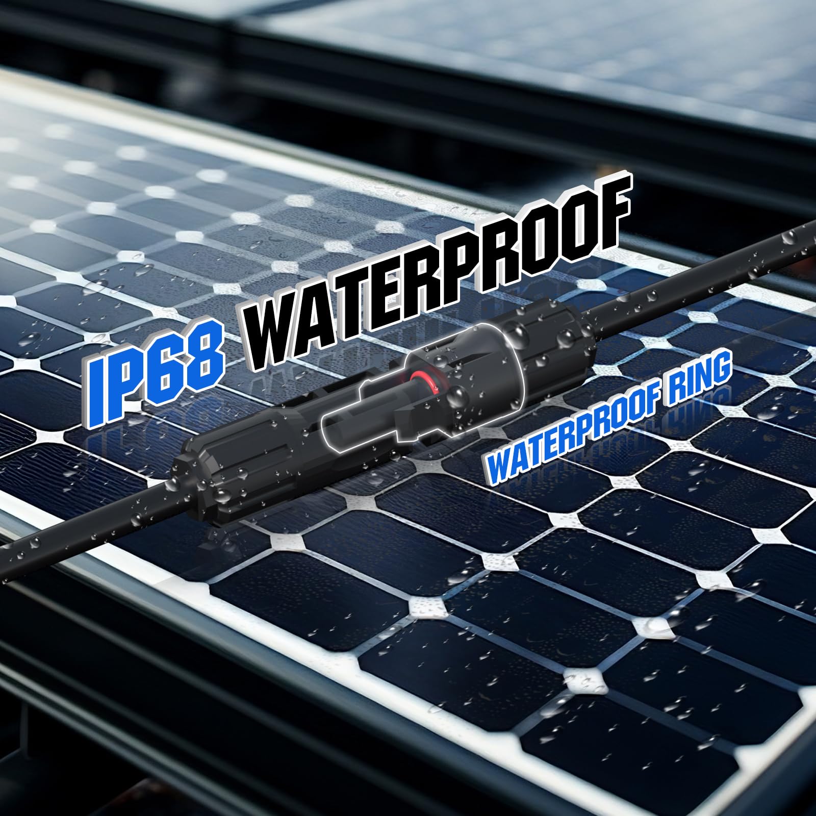 Eco-Worthy solar cable compatible with 14-10 AWG for versatile setups.
