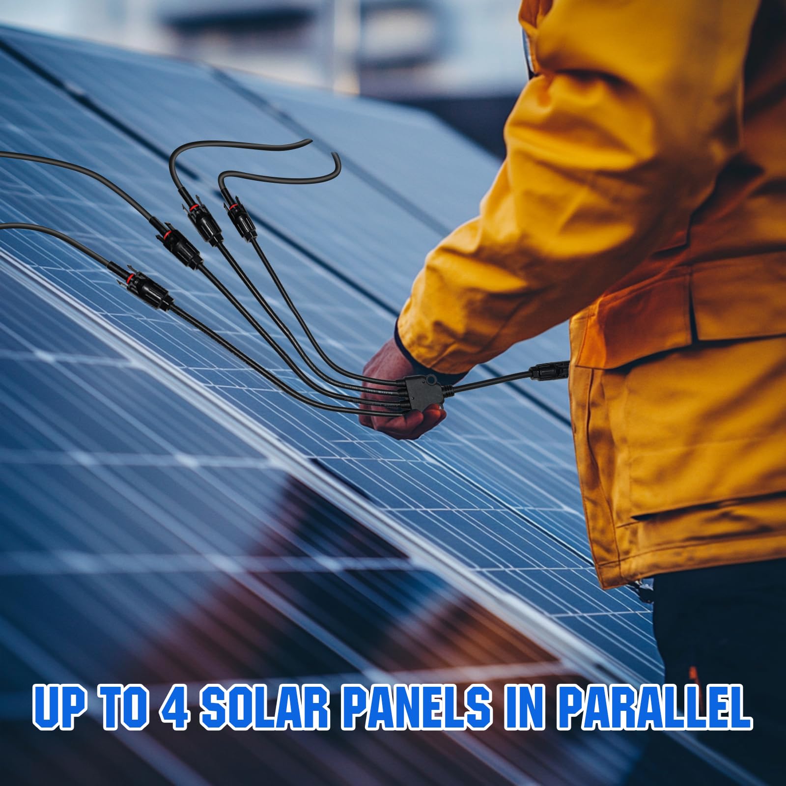 Eco-Worthy solar cable rated 1000V DC and 30A for wide system compatibility.
