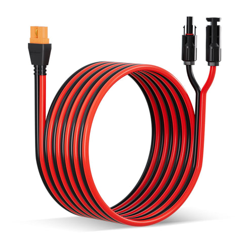 Eco-Worthy solar to XT60i extension cable with 10ft reach for portable power setups.