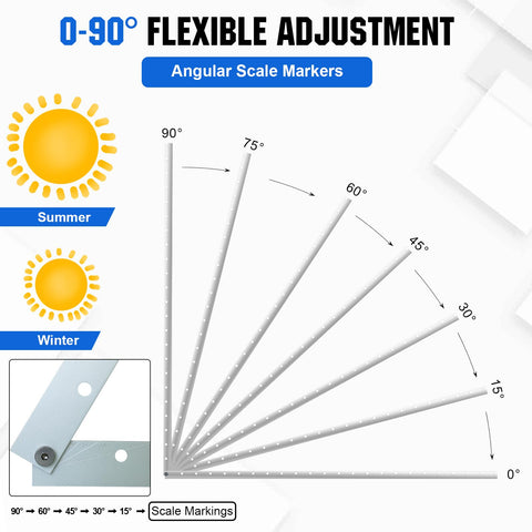 ECO-WORTHY tilt bracket adjustment scale allows precise angle changes during setup.