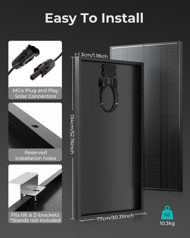 ECOBOSS 200W panel mounted on a boat or cabin roof during travel
