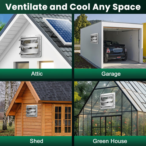 EcoCalm attic or greenhouse ventilation delivers consistent airflow up to 680 CFM