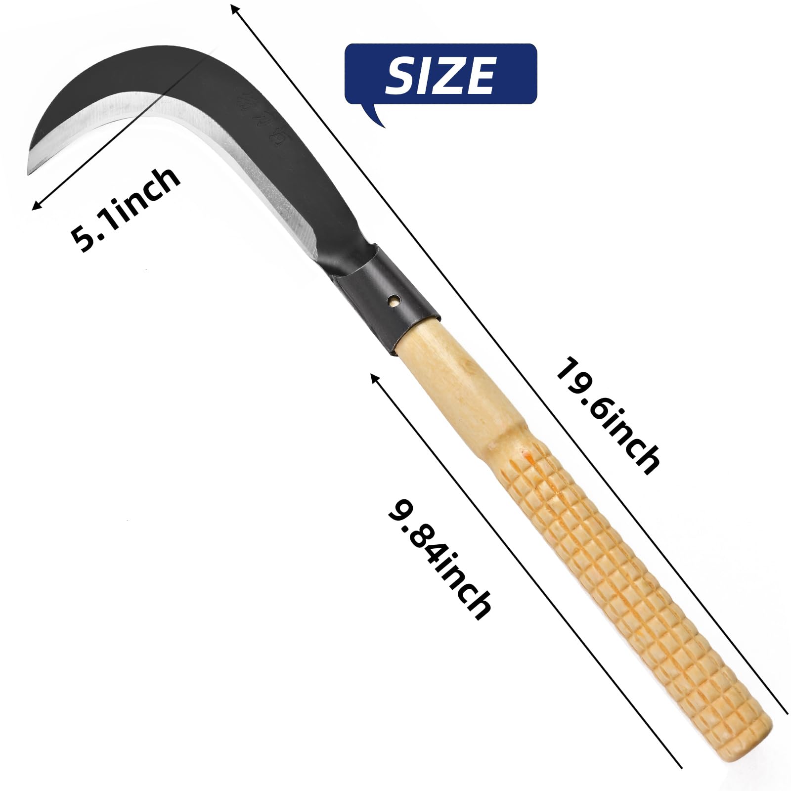 EcoDigiLife Weeding Sickle cutting action slices through tough weeds