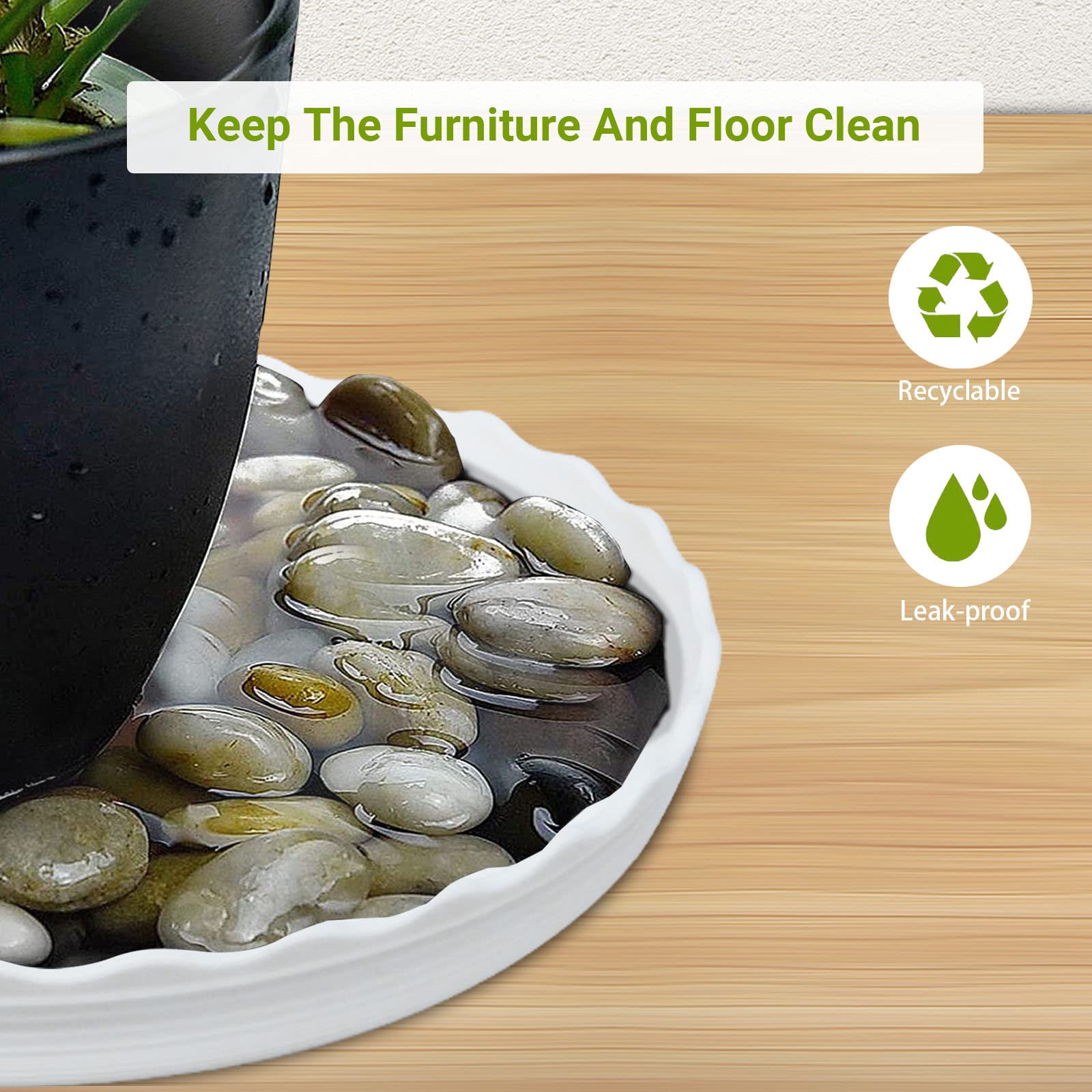ECOESPTI multipurpose plant saucer for indoor and outdoor setups.