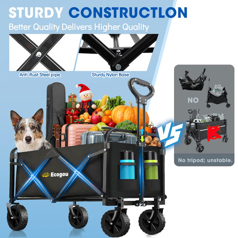 Ecogou wagon detachable wheels simplify cleaning.