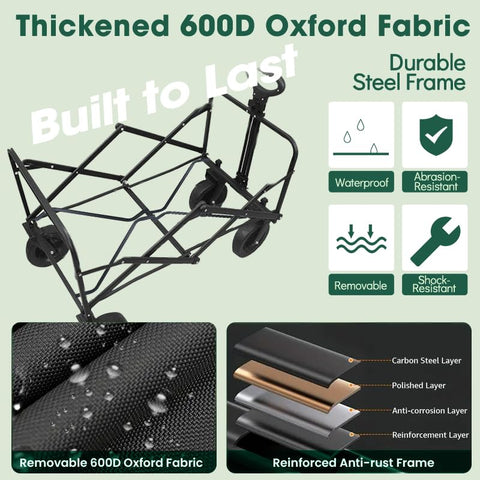 Open dimensions are 35 x 18 x 17.5 inches for ample cargo space
