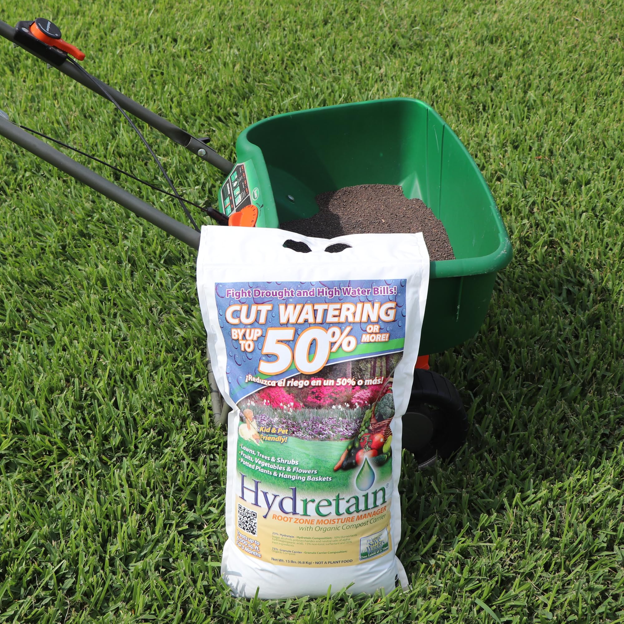 Ecologel Hydretain in a vegetable garden conserving water while supporting crops.