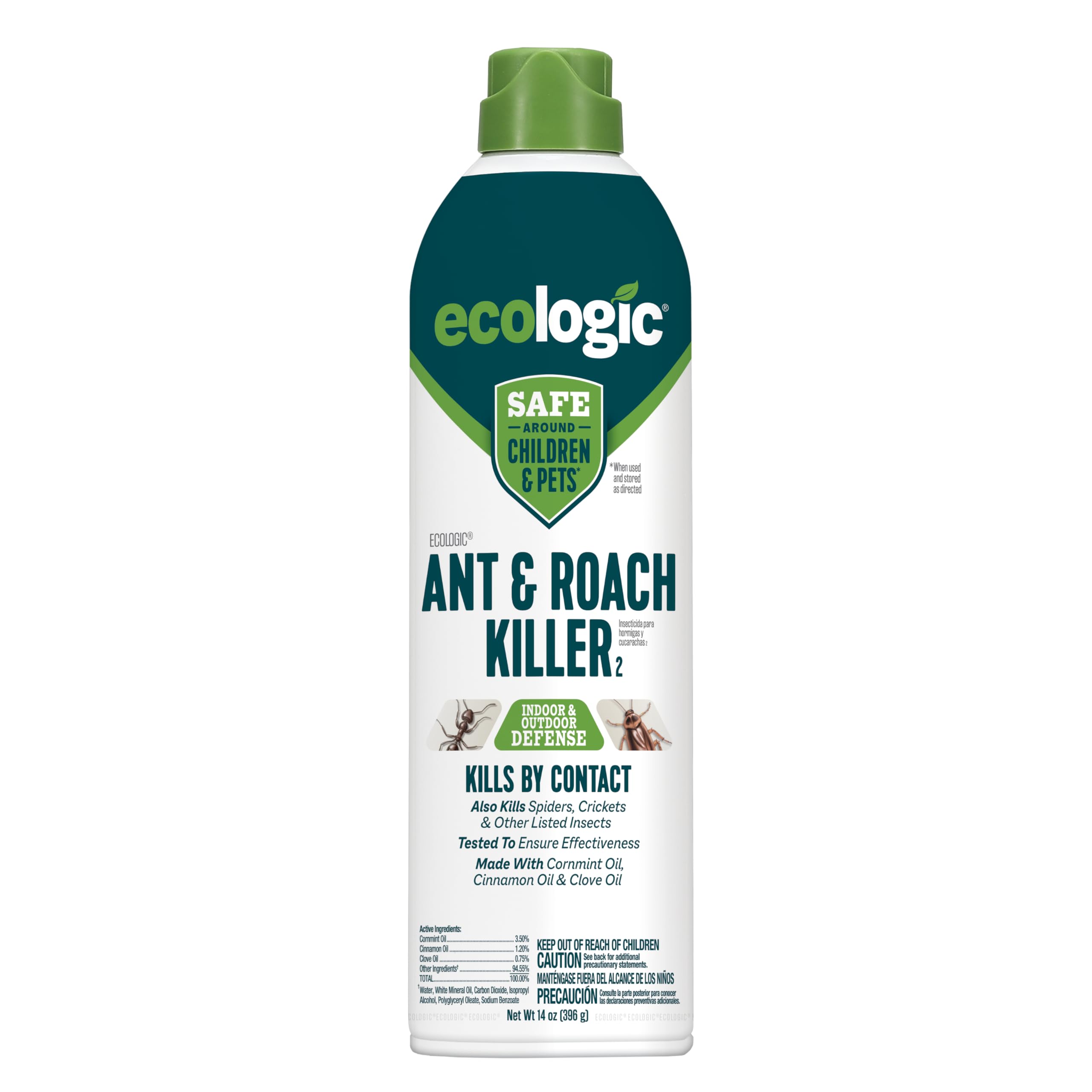 EcoLogic Ant and Roach Killer aerosol can for fast indoor and outdoor pest defense.