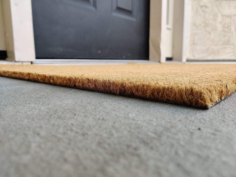 Natural texture of Ecomills doormat enhances welcoming entryways