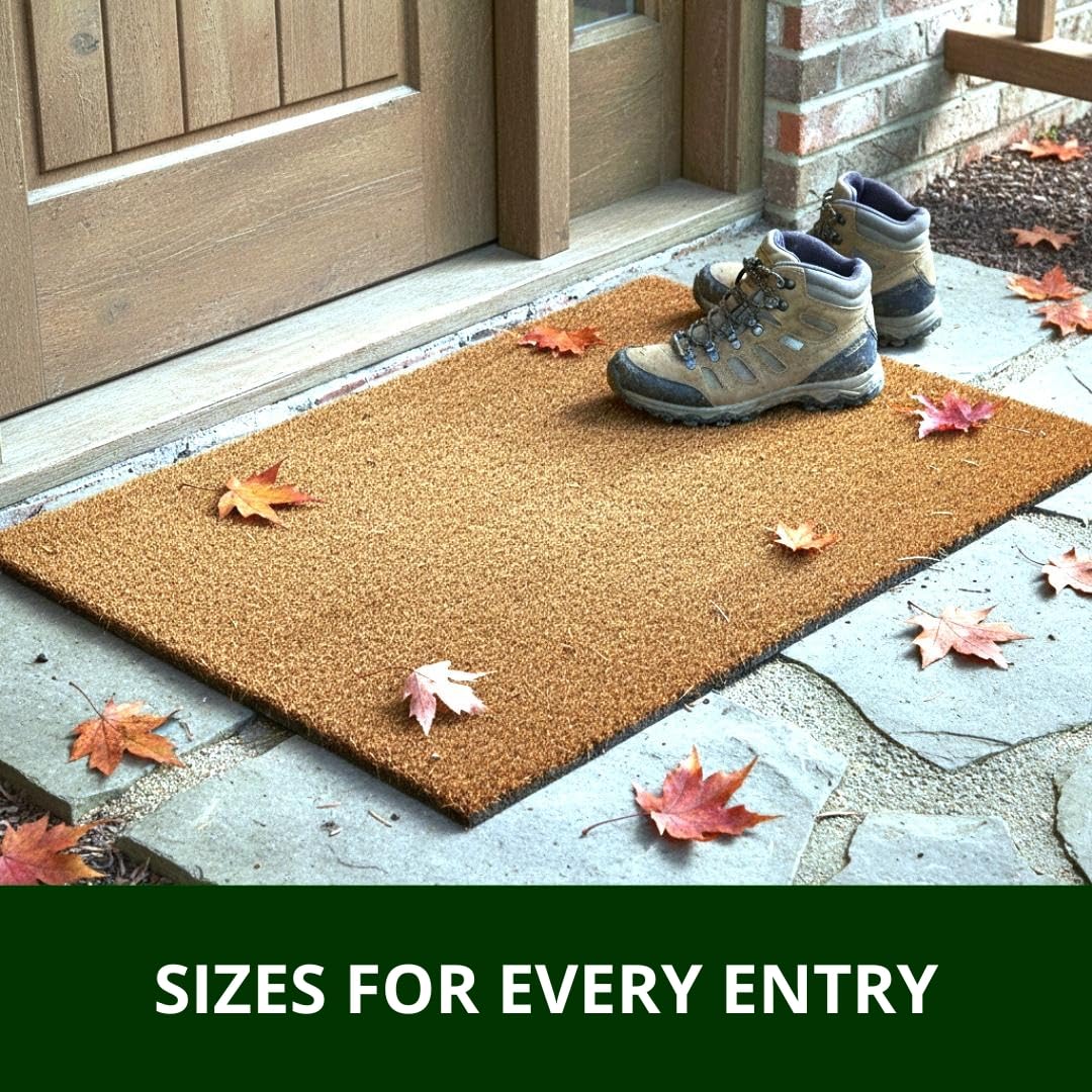 Non-slip backing of Ecomills doormat provides stay-put stability in busy foyers