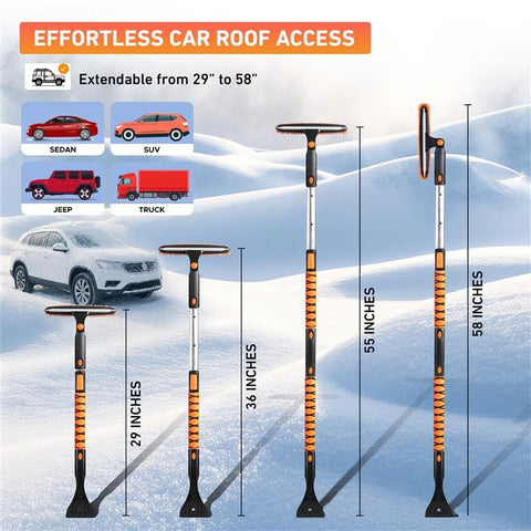 EcoNour 270-degree squeegee rotation for easy roof and mirror cleaning.