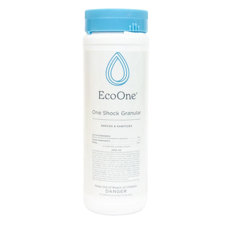 EcoOne One Shock Granular bag close-up for easy spa cleaning