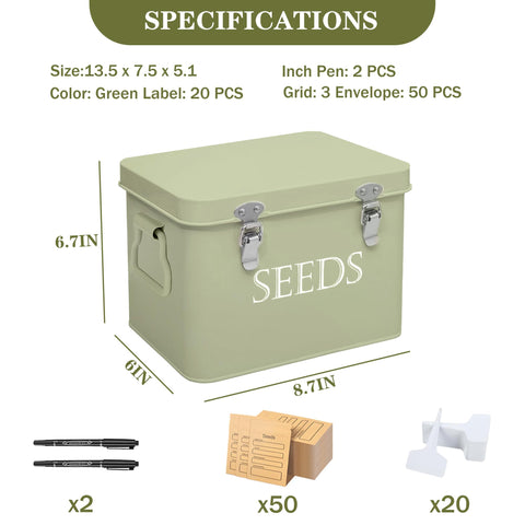 Durable metal construction of Ecopark seed storage box for long-lasting use