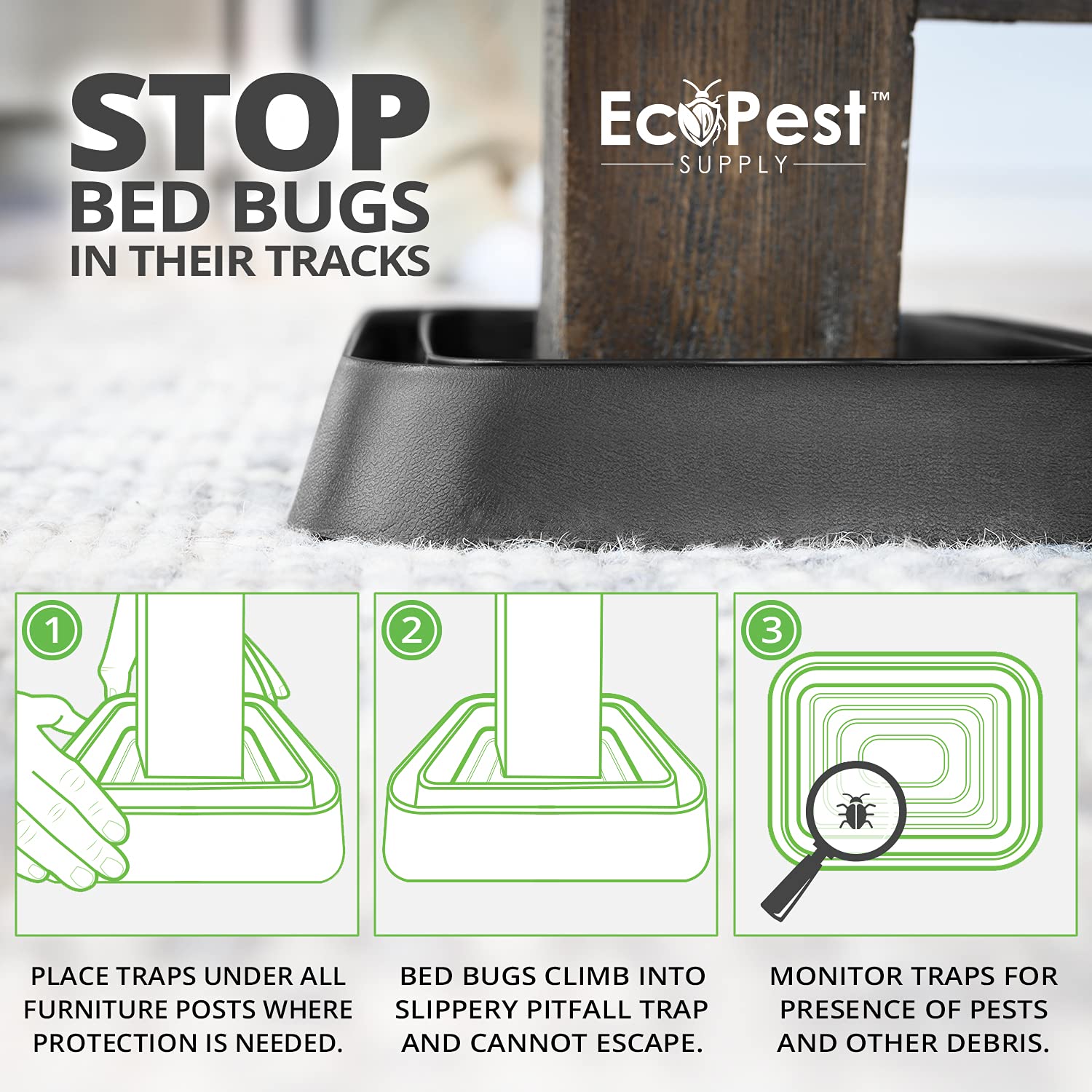 ECOPEST Bed Bug Blocker XL, under-bed usage for long-lasting protection.