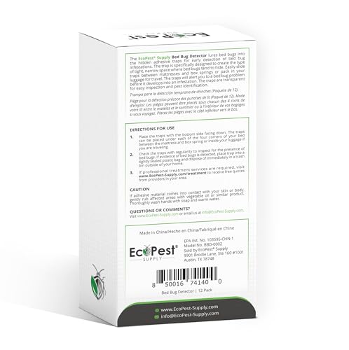 Interior ridges and adhesive detail in ECOPEST bed bug detector traps.