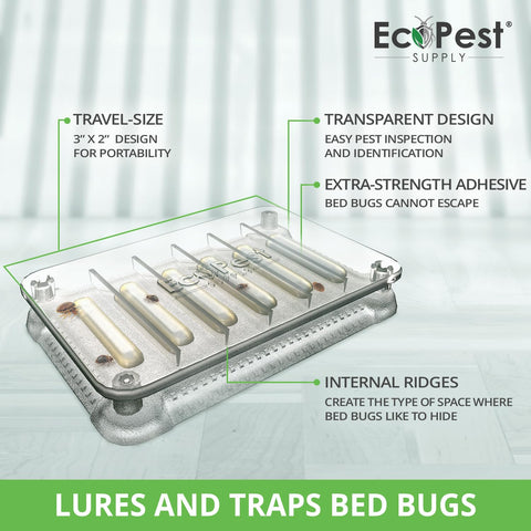 Transparent color design helps identify bed bugs in ECOPEST detectors.