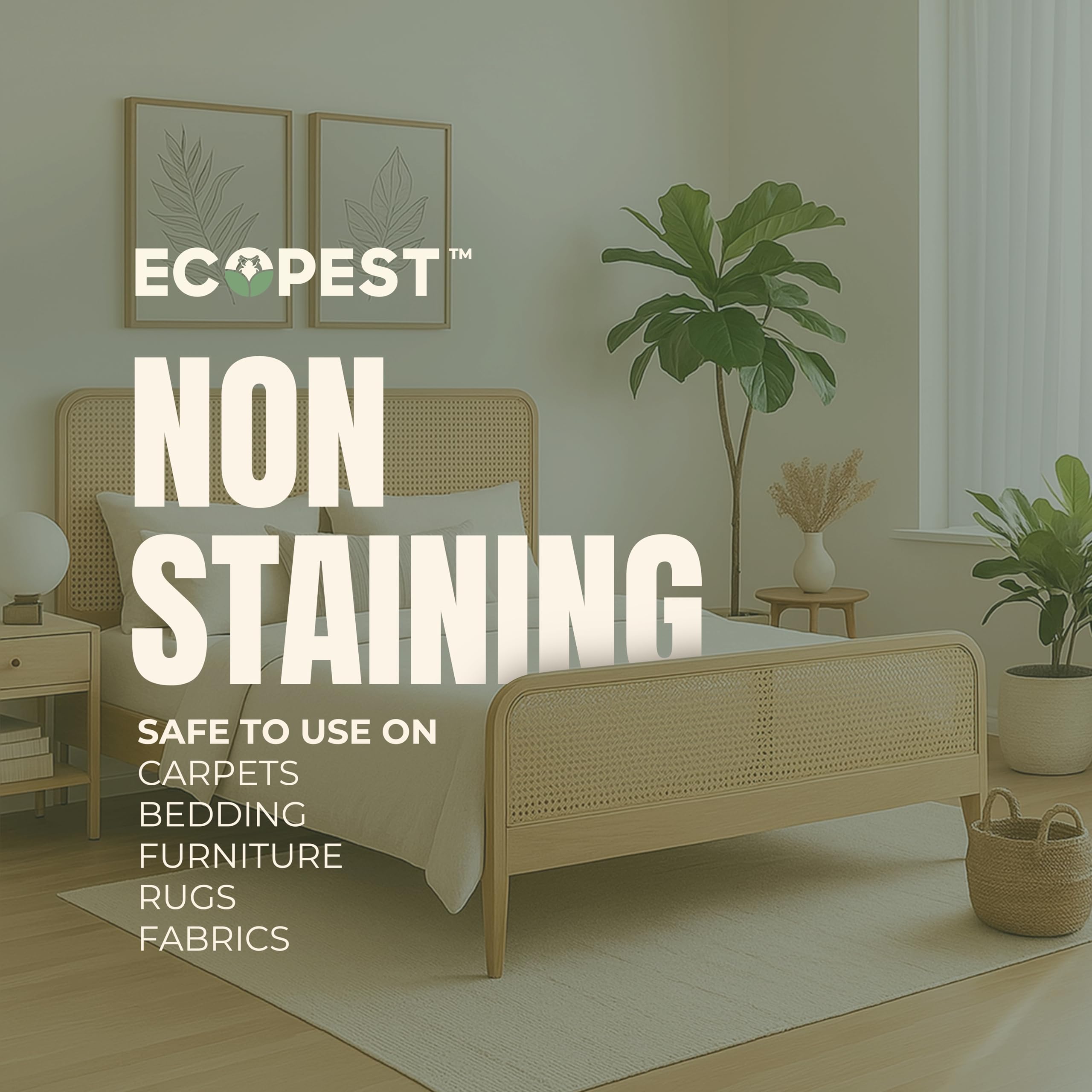 EcoPest Bed Bug Spray baseboards spray area for hiding spots control.