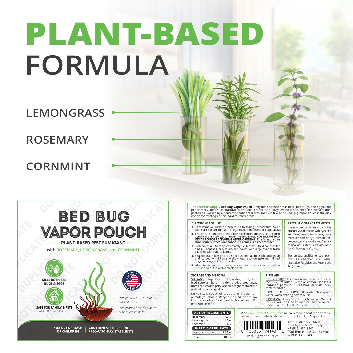 ECOPEST sealed bag method for travel luggage treatment