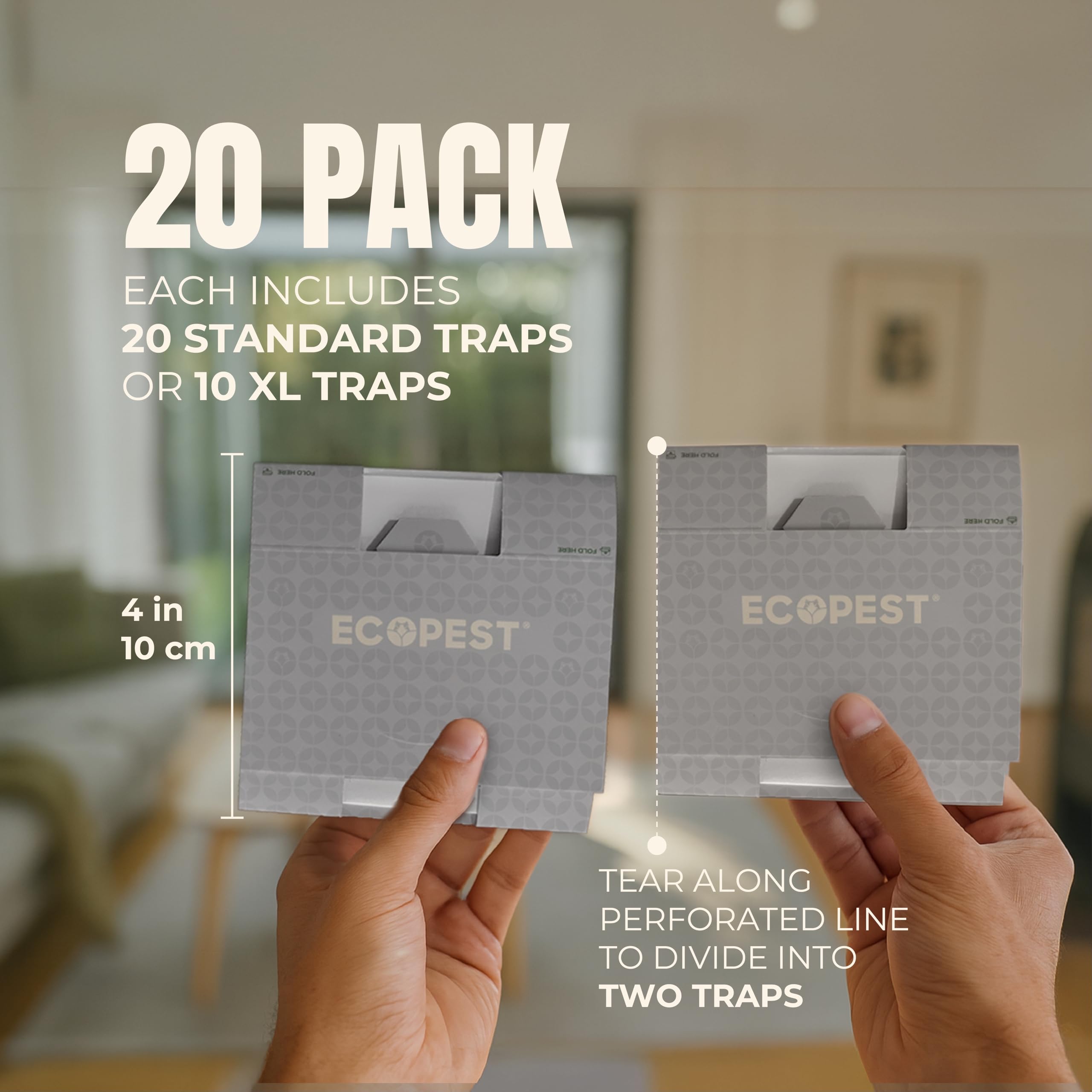 EcoPest adhesive glue traps placed under sink protect fabrics and books.