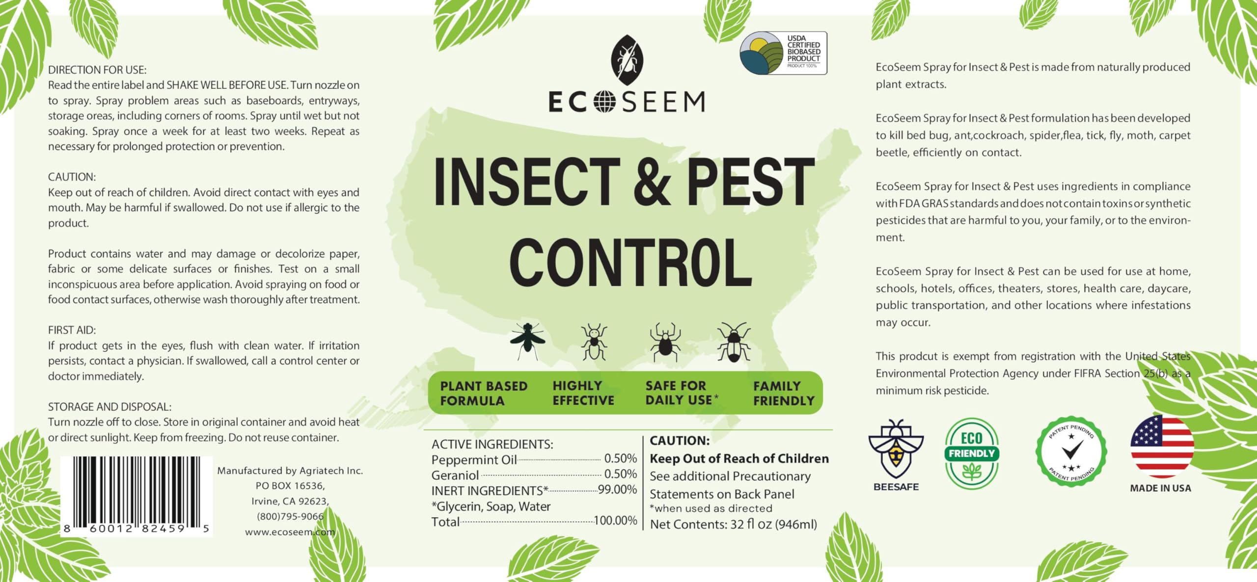 Outdoor use illustration for garden protection against insects.