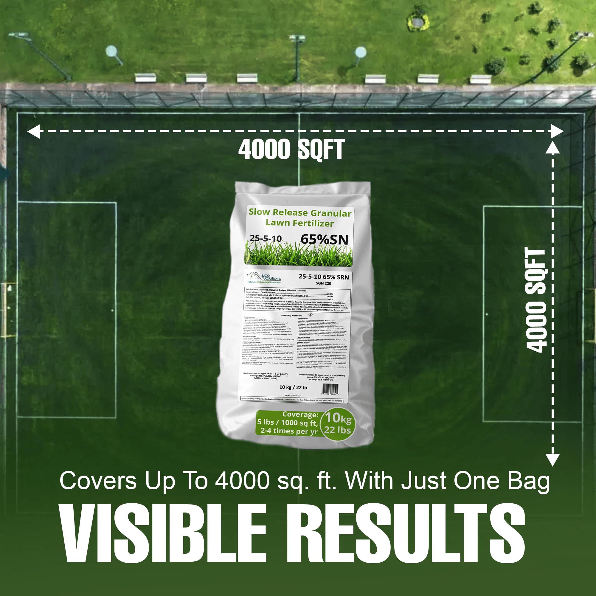 Eco Solutions 25-5-10 starter blend supports quick lawn revival