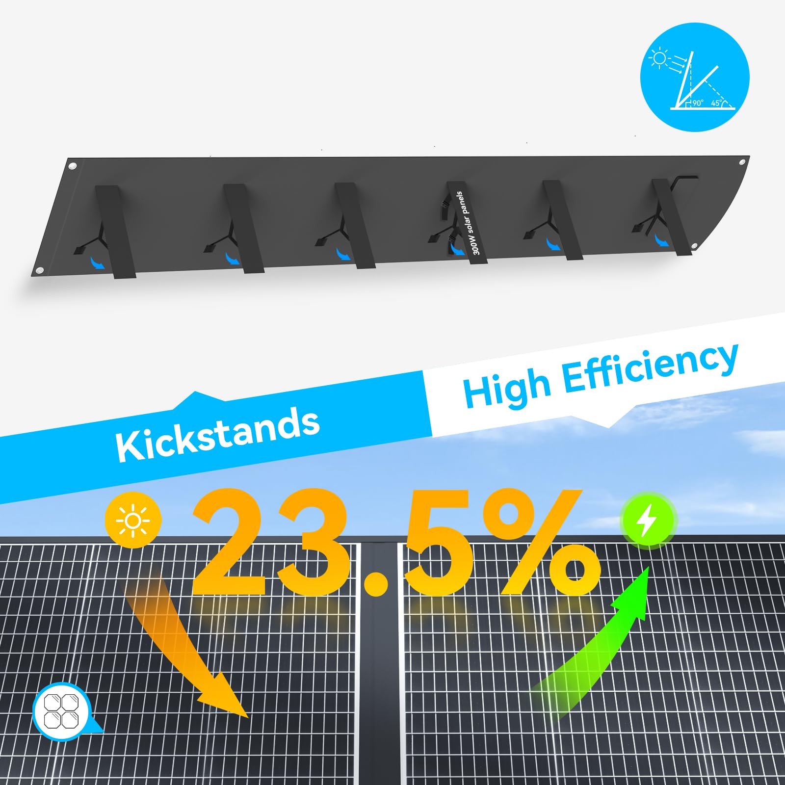 Ecosonique solar panel compatible with EcoFlow, Jackery, Bluetti and more
