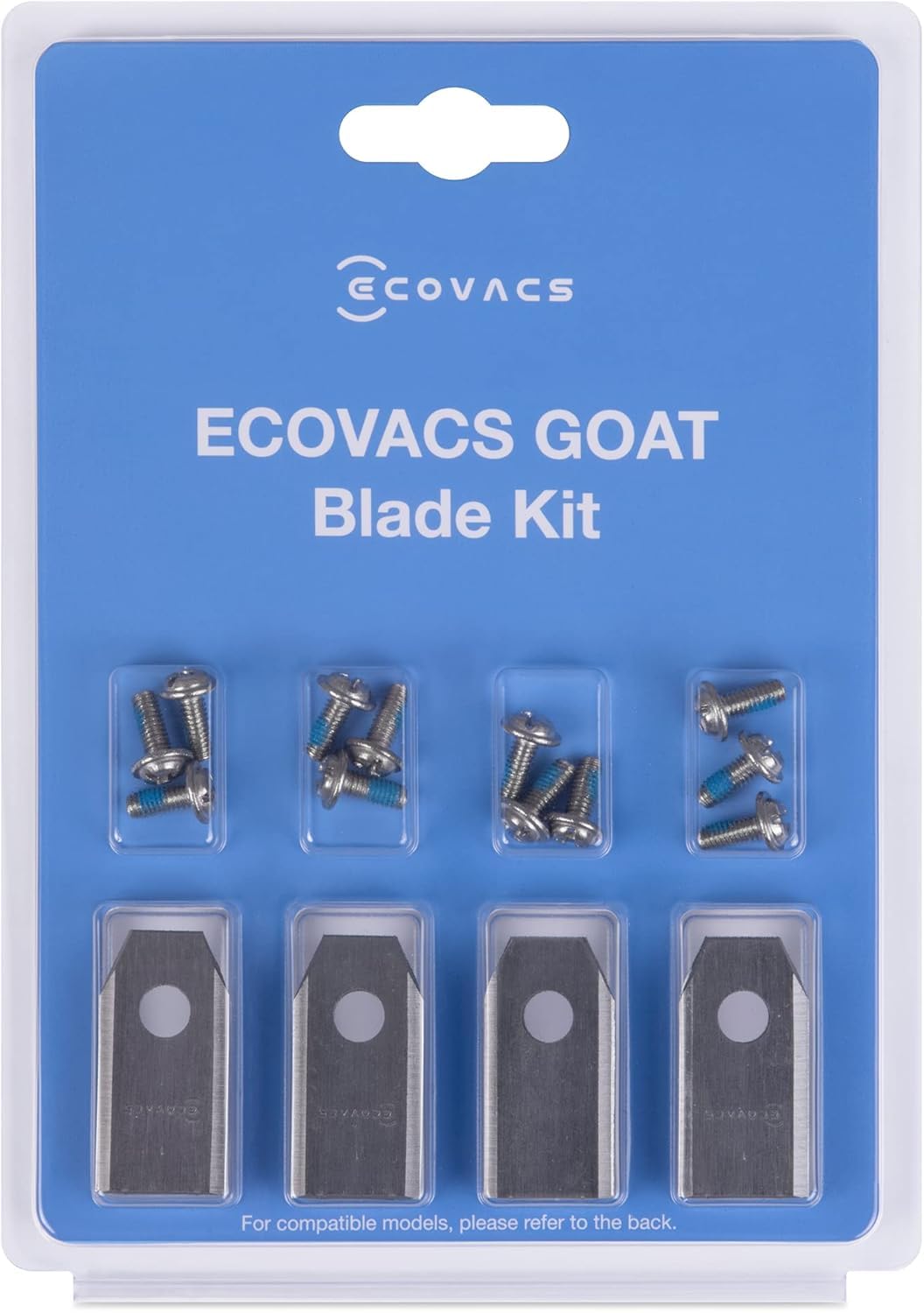 ECOVACS Goat blades kit close-up for O1000 RTK models, ready for precise cuts.