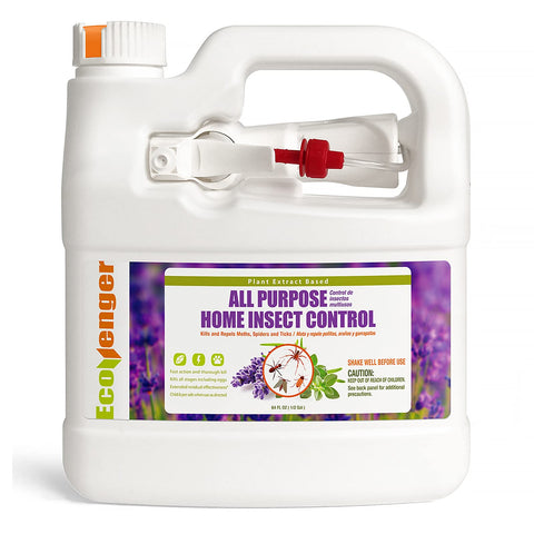 EcoVenger All-Purpose Spray bottle shows a plant-based pest solution for home use.
