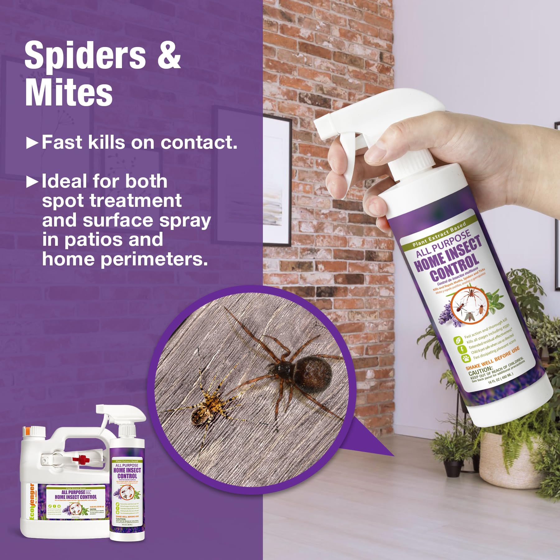 EcoVenger in pet areas offers pet-safe protection around animals.