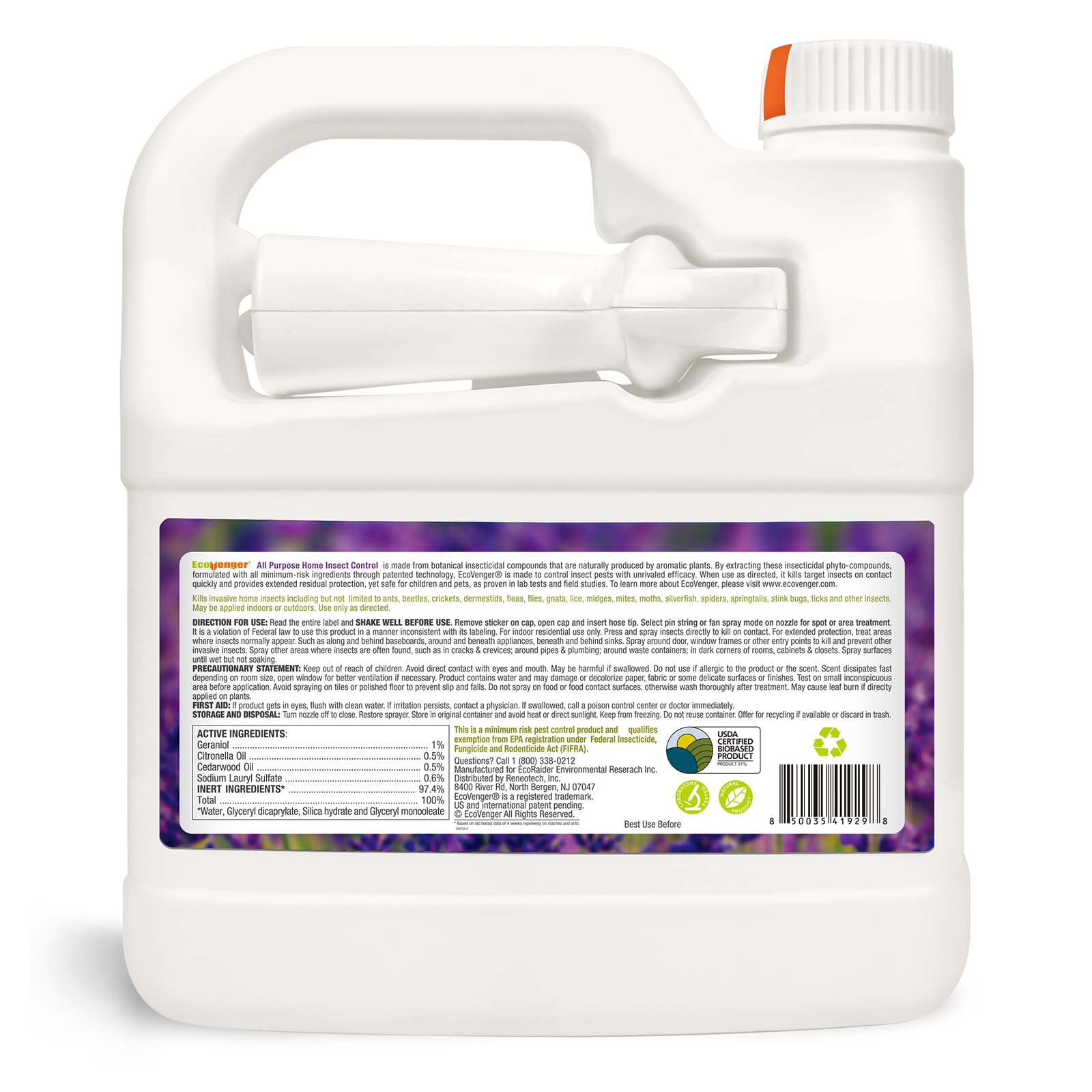EcoVenger trigger sprayer enables easy, even coverage across surfaces.