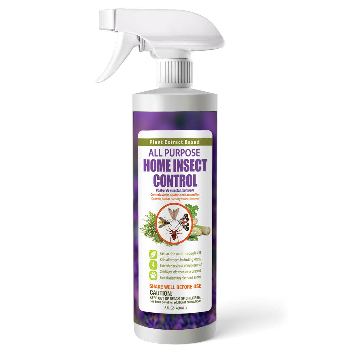 EcoVenger bottle front view highlights plant-based protective action for homes.