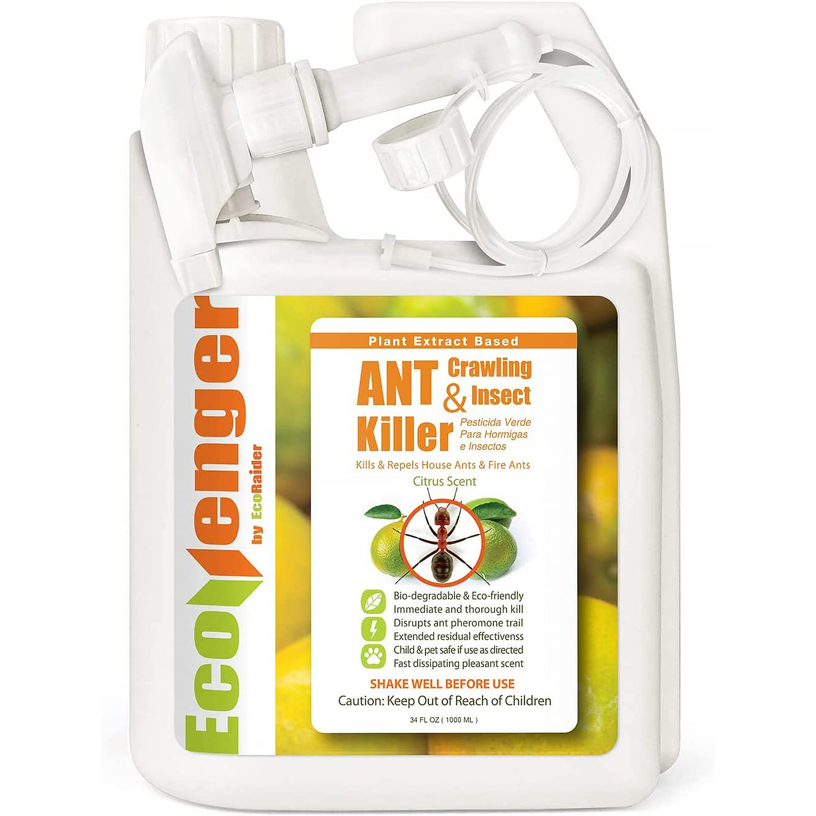 EcoVenger bottle spraying ants to deter re-entry