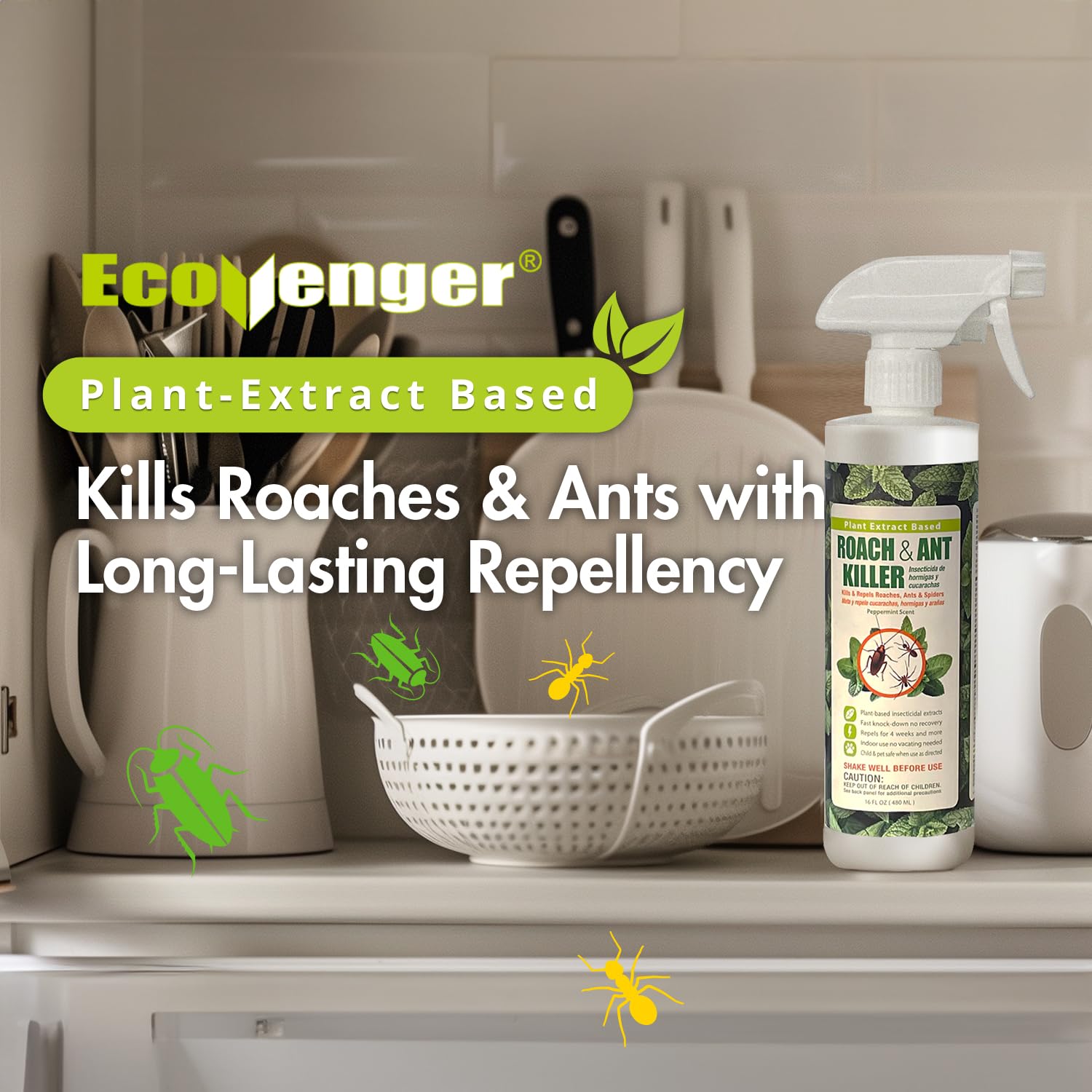 EcoVenger child and pet safe formula on label