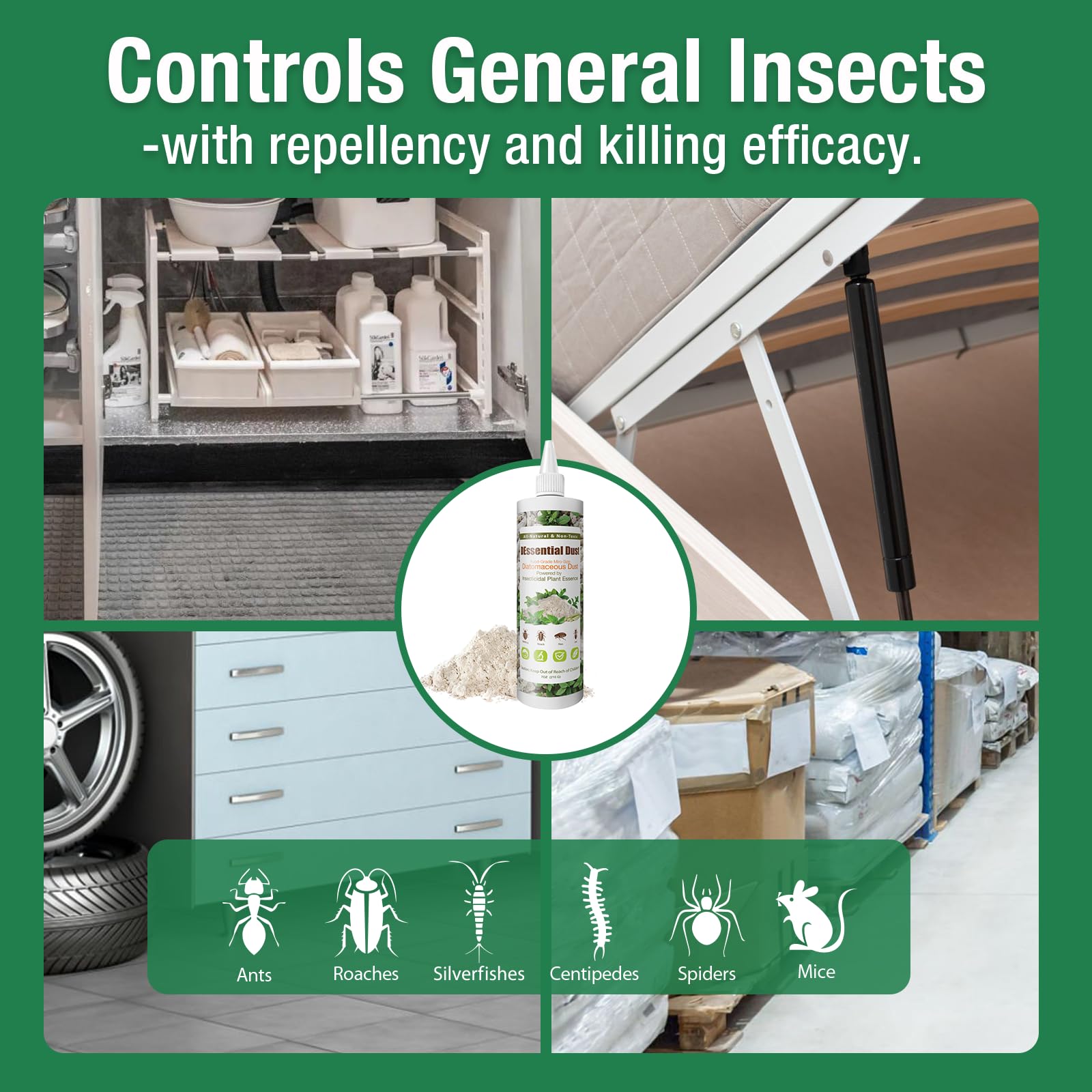 EcoVenger DEssential Dust Peppermint ants-cracks treats ants along cracks and crevices.