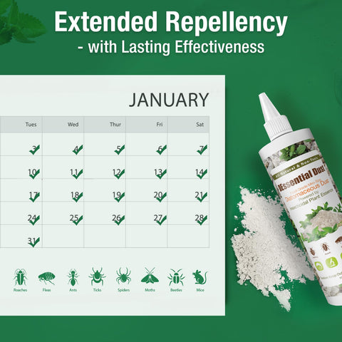 EcoVenger DEssential Dust Peppermint indoor-outdoor-perimeter supports year-round protection at home.