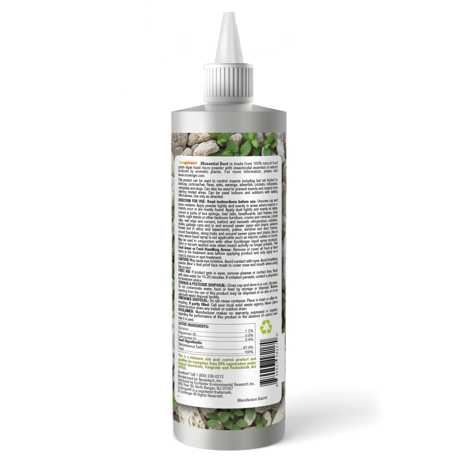 EcoVenger DEssential Dust Peppermint pest-repellent-scene deters crawling pests around living areas.