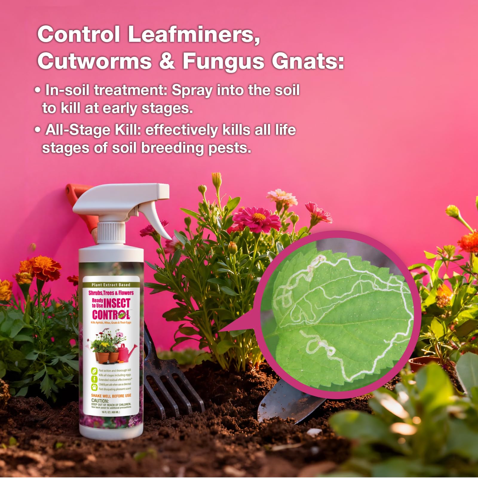 EcoVenger Garden Insect Control pet-safe formula label.