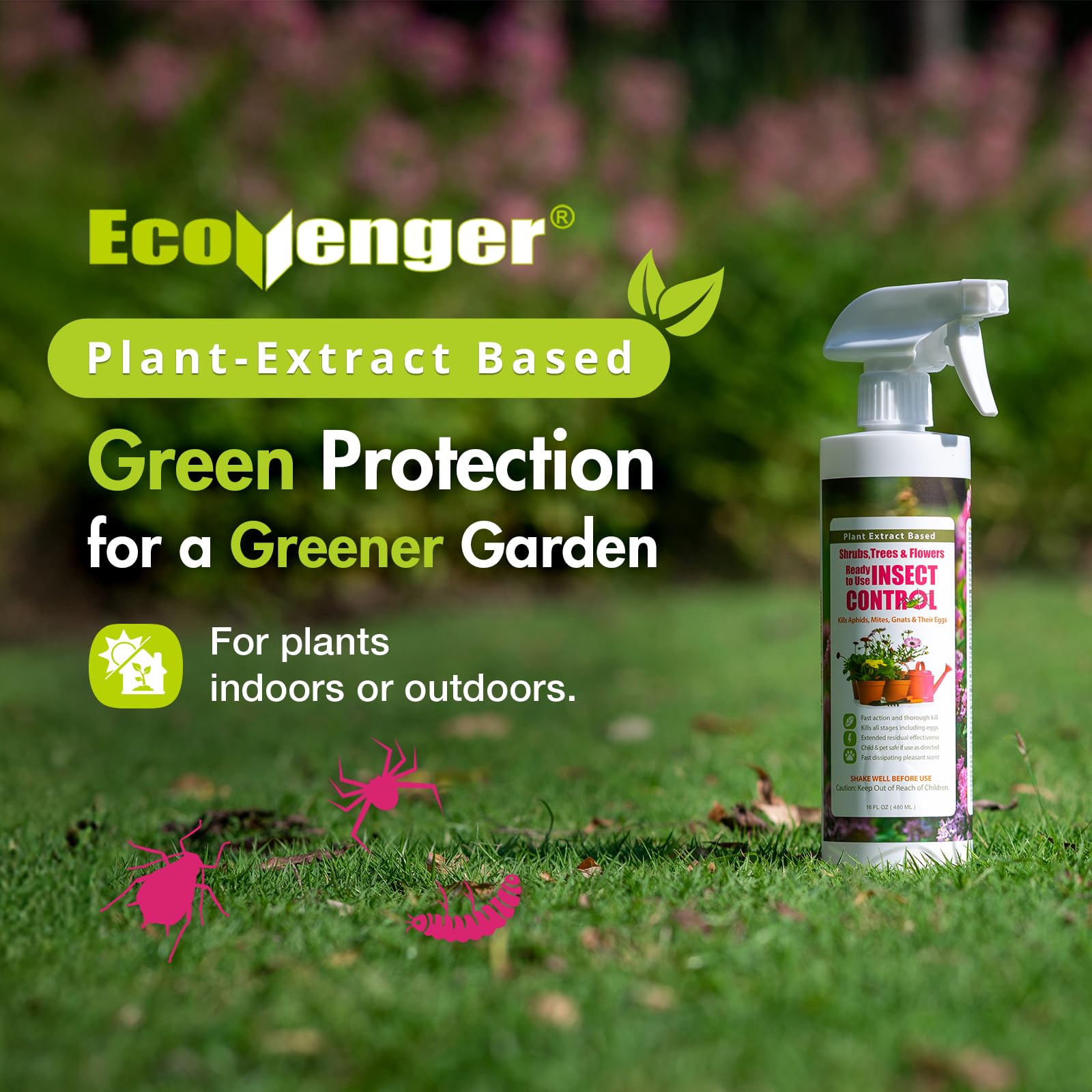 EcoVenger Garden Insect Control soil-treatment shows root zone protection.