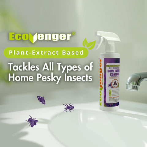 EcoVenger plant-based formula close-up emphasizes botanical insecticidal components.