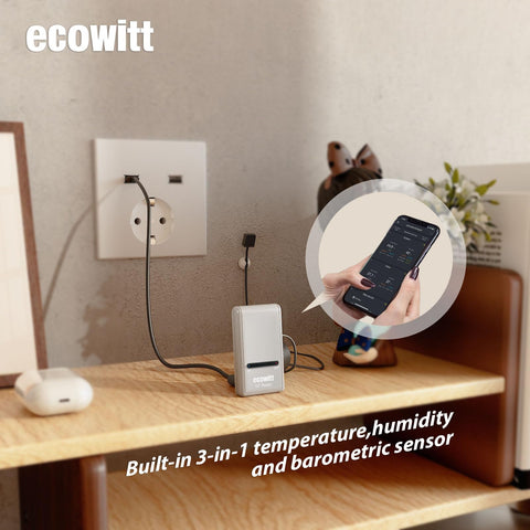 ECOWITT GW1200 outdoor sensor WN32 in use.