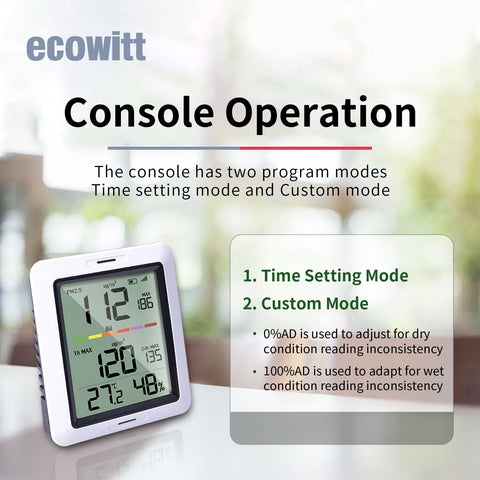 ECOWITT WH0291 custom mode calibrates moisture readings for different soils.
