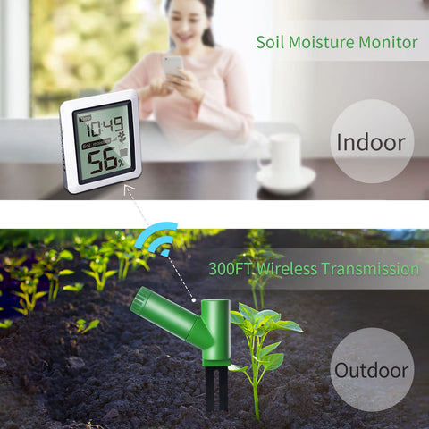 ECOWITT WH0291 time display helps track your plant care routine.
