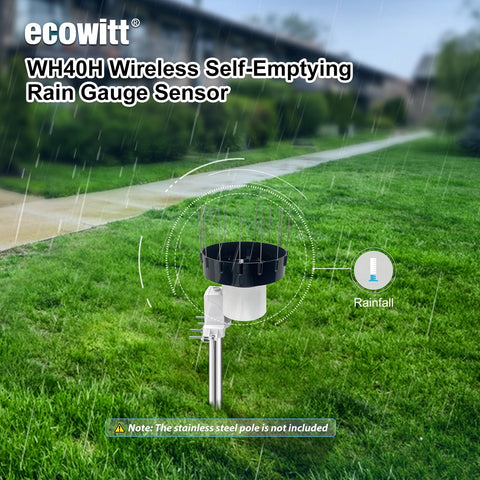 Rainfall data display view from WH40BH sensor on ECOWITT app